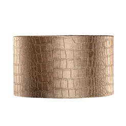 Abat-jour en velours effet crocodile avec intérieur doré 35/35/20