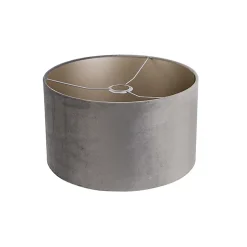 Abat-jour en velours gris 35/35/20