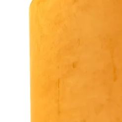 Abat-jour en velours jaune 50/50/25 avec intérieur doré