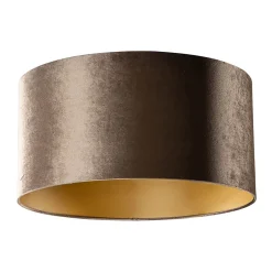 Abat-jour en velours marron avec intérieur doré 50/50/25