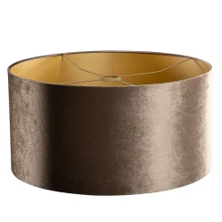 Abat-jour en velours marron avec intérieur doré 50/50/25