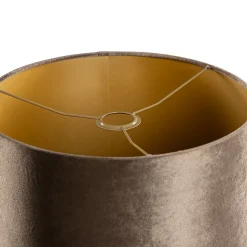 Abat-jour en velours marron avec intérieur doré 35/35/20