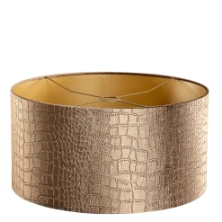 Abat-jour en velours, motif crocodile, intérieur doré 50/50/25