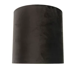 Abat-jour en velours noir 40/40/40 avec intérieur doré