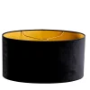 Abat-jour en velours noir ovale 50/33/25