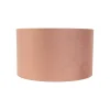 Abat-jour en velours rose 35/35/20 avec intérieur doré