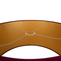 Abat-jour en velours rouge 50/50/25 avec intérieur doré