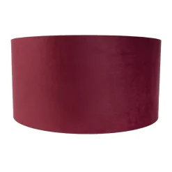 Abat-jour en velours rouge 50/50/25 avec intérieur doré