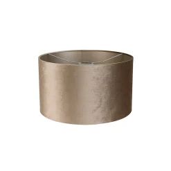 Abat-jour en velours taupe 35/35/20
