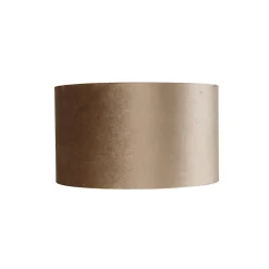Abat-jour en velours taupe 35/35/20