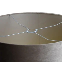 Abat-jour en velours taupe 50/50/25