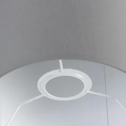 Abat-jour gris 18/18/14 avec intérieur blanc