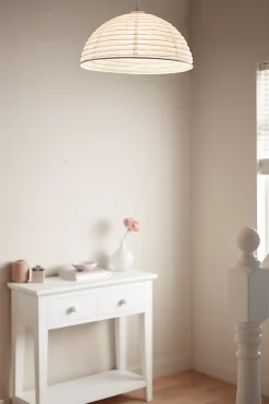 Abat-jour papier Anbus Ø38cm GoodHome Blanc