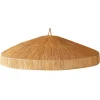 Abat-jour parasol raphia Japandi (78x78x5 cm - Naturel)