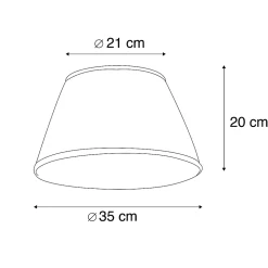 Abat-jour plissé blanc 35/20 cm