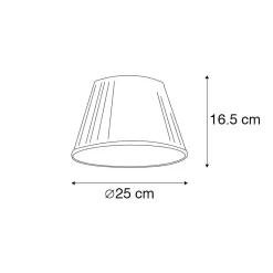 Abat-jour plissé blanc 25/16,5 cm