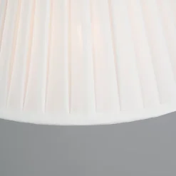 Abat-jour plissé blanc 25/16,5 cm