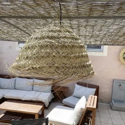 Abat-jour pour lustre style Maroc dôme XL "Doum" en fibre alfa