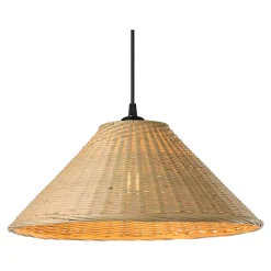 Abat-jour pour suspension rond en osier Ø37cm GoodHome Elaenia