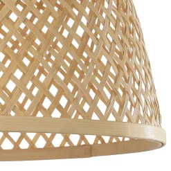 Abat-jour pour suspension rond en bambou Ø48cm GoodHome Gallito