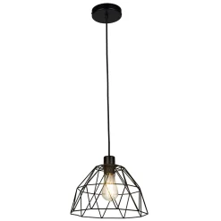 Abat-jour pour suspension en métal noir Ø28.5cm GoodHome Jacobin