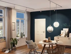 Abat-jour pour suspension sphère en verre opale Ø30cm URail 2Easy Alari Paulmann