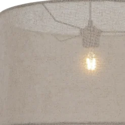 Abat-jour pour suspension en lin beige Ø48cm GoodHome Bluebill