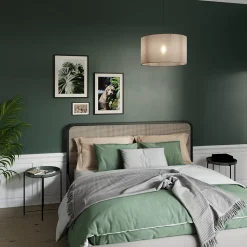 Abat-jour pour suspension en lin beige Ø48cm GoodHome Bluebill