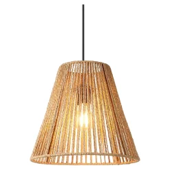 Abat-jour pour suspension rond en rotin Ø29.5cm GoodHome Florican