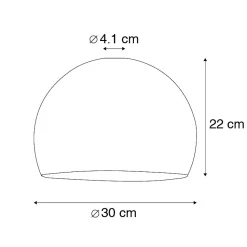 Abat-jour rond 30/22 opale blanc - Globe