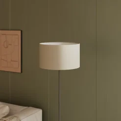 Abat-jour rond beige Ø40cm GoodHome Kpezin