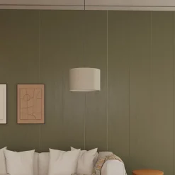 Abat-jour rond beige Ø30cm GoodHome Kpezin