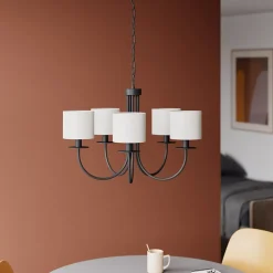 Abat-jour rond blanc Ø15cm GoodHome Kpezin