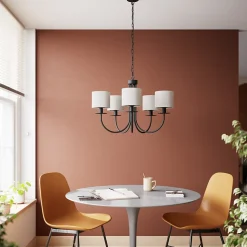 Abat-jour rond blanc Ø15cm GoodHome Kpezin