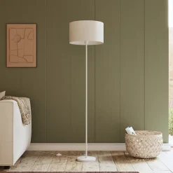 Abat-jour rond blanc Ø40cm GoodHome Kpezin