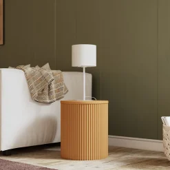 Abat-jour rond blanc Ø20cm GoodHome Kpezin