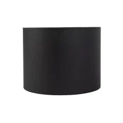 Abat-jour rond en coton noir 18/18/14