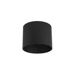 Abat-jour rond en coton noir 18/18/14