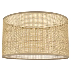 Abat-jour rond en métal et rotin Ø40cm GoodHome Kpezin