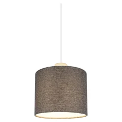 Abat-jour rond gris Ø15cm GoodHome Kpezin