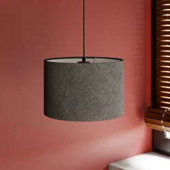 Abat-jour rond gris Ø30cm GoodHome Kpezin