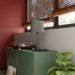 Abat-jour rond Kpezin gris Ø20cm GoodHome