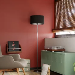 Abat-jour rond Kpezin gris anthracite Ø40cm GoodHome