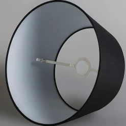 Abatjour rond schuin linnen - D 350 mm - Noir -