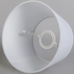 Abatjour rond schuin linnen - D 250 mm - Blanc -