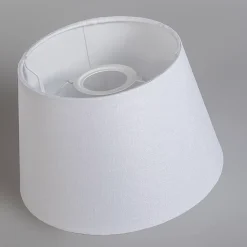 Abatjour rond schuin linnen - D 250 mm - Blanc -