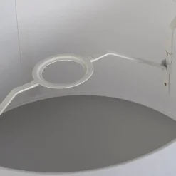 Abatjour rond schuin linnen - D 250 mm - Blanc -