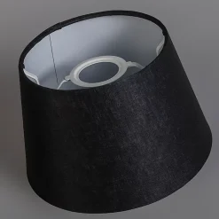 Abatjour rond schuin linnen - D 250 mm - Noir -