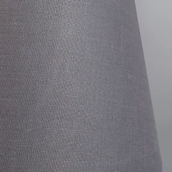 Abatjour rond schuin linnen - D 250 mm - Gris foncé -