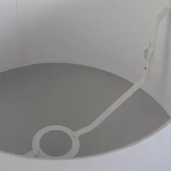 Abatjour rond schuin linnen - D 250 mm - Gris foncé -